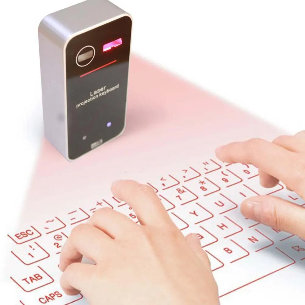 Ultra-Portable Bluetooth Laser Keyboard with Mouse Function