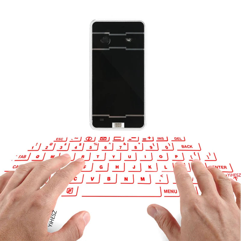 Ultra-Portable Bluetooth Laser Keyboard with Mouse Function